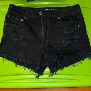 Black American Eagle jean shorts